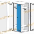 Шкаф гардеробный двухсекционный (Две двери) 1850*500*600 S-0,6мм - uralbiznesstroi.ru – Волгоград