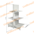 Торговый островной стеллаж 1450*500*600 3 полки - uralbiznesstroi.ru – Волгоград