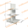 Торговый островной стеллаж 1450*500*900 3 полки - uralbiznesstroi.ru – Волгоград