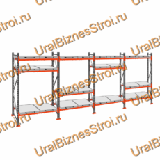 Стеллаж с выкатными платформами  2000*7200*1050 3 яруса 24 платформы - uralbiznesstroi.ru – Волгоград