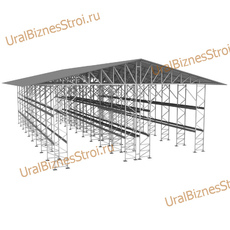 Быстровозводимый (каркас) склад 12000*25000*8000 мм 3 яруса - uralbiznesstroi.ru – Волгоград