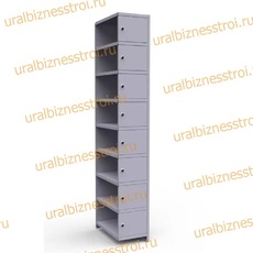  Шкаф сумочный разборный 400х500х1850 (ШхГхВ) 1х секционный 8-ячеечный S-0,6 мм (Дополнительная секция) - uralbiznesstroi.ru – Волгоград