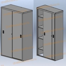 Шкаф архивный купе 2000*2000*450 двухсекционный 2 раздвижные двери - uralbiznesstroi.ru – Волгоград