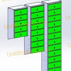 Ящик почтовый 1100*200*320 наклонный - uralbiznesstroi.ru – Волгоград