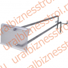 F325-100 Крючок с ценник-лем,100мм,хром (5мм) - uralbiznesstroi.ru – Волгоград