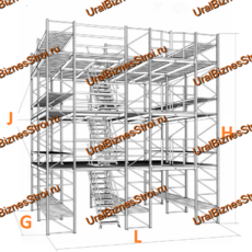Мезонинный стеллаж 30м*16м 2 этажа 960 м2 - uralbiznesstroi.ru – Волгоград