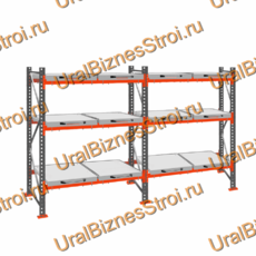 Стеллаж с выкатными платформами  3000*3600*1050 3 яруса 12 платформ - uralbiznesstroi.ru – Волгоград