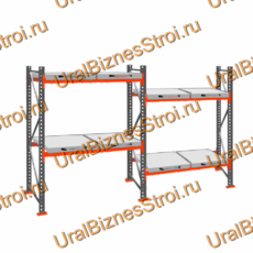 Стеллаж с выкатными платформами  2500*3600*1050 2 яруса 8 платформ - uralbiznesstroi.ru – Волгоград
