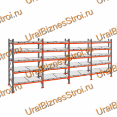 Стеллаж с выкатными платформами  3000*7200*1050 5 ярусов 40 платформ - uralbiznesstroi.ru – Волгоград