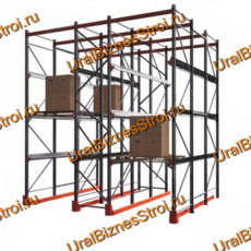 Стеллаж набивной паллетный (5000х4540х5000 мм), 3 линии, 3 яруса - uralbiznesstroi.ru – Волгоград