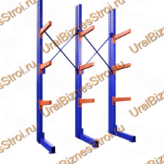 Стеллаж консольный односторонний 2500x1650x1270 мм тяжелый 4 яруса - uralbiznesstroi.ru – Волгоград