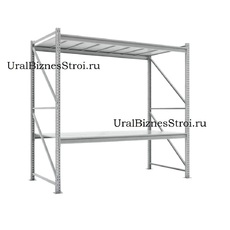 Грузовой стеллаж 2040*600*2000 2 яруса навесных с настилом (оцинк.) - uralbiznesstroi.ru – Волгоград