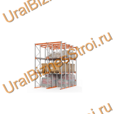 Стеллаж набивной паллетный (4500х3060х6000 мм), 2 линии, 3 яруса - uralbiznesstroi.ru – Волгоград