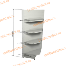 Торговый угловой стеллаж 1950*500*900 4 полки - uralbiznesstroi.ru – Волгоград