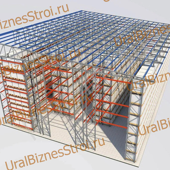 Самонесущий склад 7000*20000*7000мм 3 яруса - uralbiznesstroi.ru – Волгоград