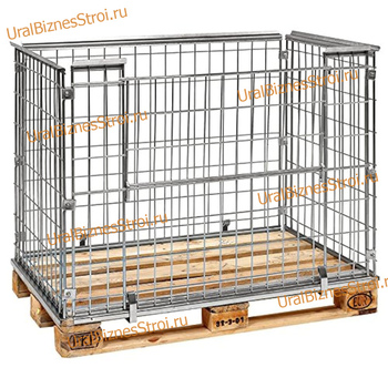 Ограждение на паллет сетчатое 1200*800*800  цинк штабел - uralbiznesstroi.ru – Волгоград
