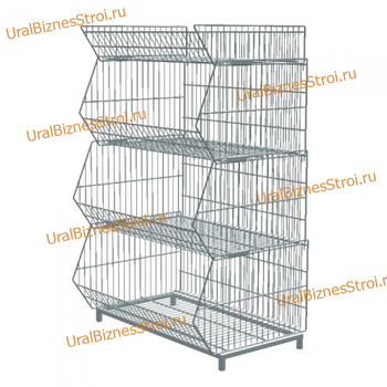 Горка из корзин (КОШ) складная, 3+1 облегченная - uralbiznesstroi.ru – Волгоград