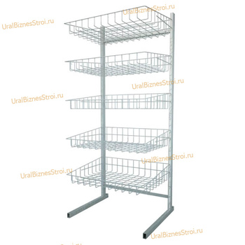 Стойка прикассовая 1800х800х350 , 5 корзин - uralbiznesstroi.ru – Волгоград