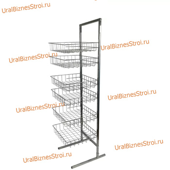 Стойка прикассовая 1800х400х350 , 6 корзин - uralbiznesstroi.ru – Волгоград