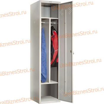 Шкаф гардеробный двухсекционный (1 дверь) 1850*500*400 S-0,8мм - uralbiznesstroi.ru – Волгоград