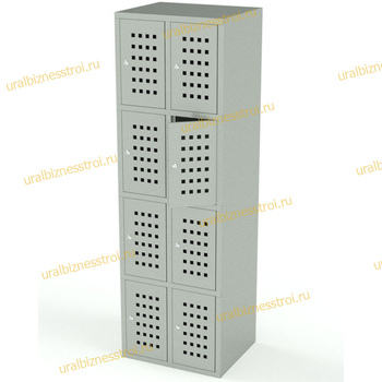  Шкаф сумочный разборный 800х500х1850 (ШхГхВ) 2х секционный 8-ячеечный S-0,8 мм - uralbiznesstroi.ru – Волгоград