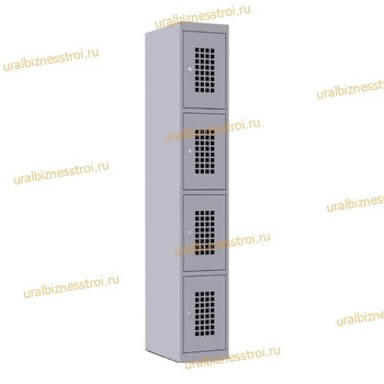  Шкаф сумочный разборный 300х500х1850 (ШхГхВ) 4-ячеечный 1х секционный S-0,7мм (Основная секция) - uralbiznesstroi.ru – Волгоград