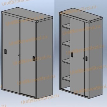 Шкаф архивный купе 2000*1800*450 двухсекционный 2 раздвижные двери - uralbiznesstroi.ru – Волгоград