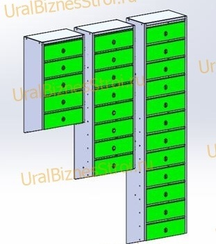 Ящик почтовый 1200*200*320 наклонный - uralbiznesstroi.ru – Волгоград