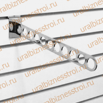 F 106 Кронштейн наклонный с 11-ю отверстиями, 400 мм., хром - uralbiznesstroi.ru – Волгоград