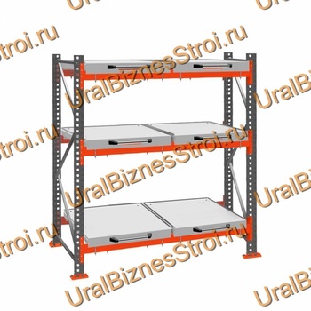 Стеллаж с выкатными платформами  3000*1800*1050 3 яруса 6 платформ - uralbiznesstroi.ru – Волгоград