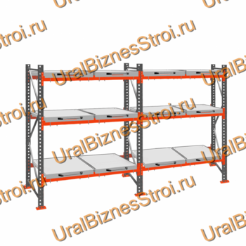 Стеллаж с выкатными платформами  2500*3600*1050 3 яруса 12 платформ - uralbiznesstroi.ru – Волгоград