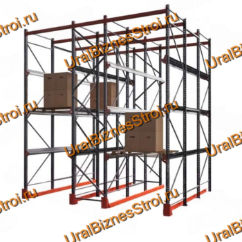 Стеллаж набивной паллетный (5000х4540х5000 мм), 3 линии, 3 яруса - uralbiznesstroi.ru – Волгоград