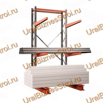 Стеллаж консольный односторонний 3000x1150x1070 мм легкий 3 яруса - uralbiznesstroi.ru – Волгоград