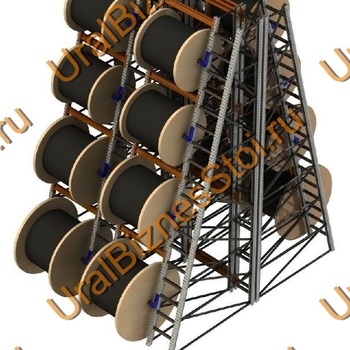 Стеллаж для кабельных барабанов 5600*3000*1050 мм на 16 барабанов - uralbiznesstroi.ru – Волгоград