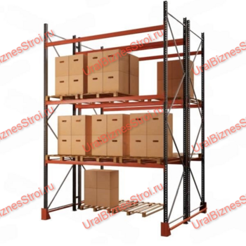 Паллетный стеллаж 5000*1050*3200 3 яруса 1070 кг на ярус - uralbiznesstroi.ru – Волгоград