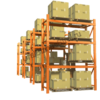 Паллетный стеллаж 3000*1050*2700 2 яруса 1210 кг на ярус - uralbiznesstroi.ru – Волгоград