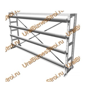 Стеллаж для линолеума 2000*4420*600 на 4 вала односторонний - uralbiznesstroi.ru – Волгоград