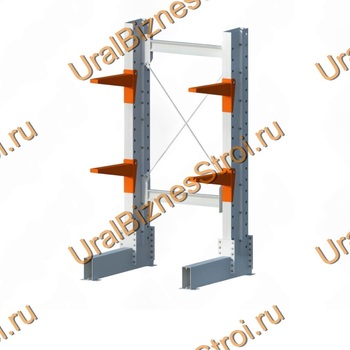 Стеллаж консольный односторонний 2000x1150x1070 мм тяжелый 3 яруса - uralbiznesstroi.ru – Волгоград