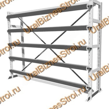 Стеллаж для линолеума 2500*4420*600 на 5 валов односторонний - uralbiznesstroi.ru – Волгоград